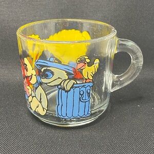 Colorful Sesame Street Character Glass Mug